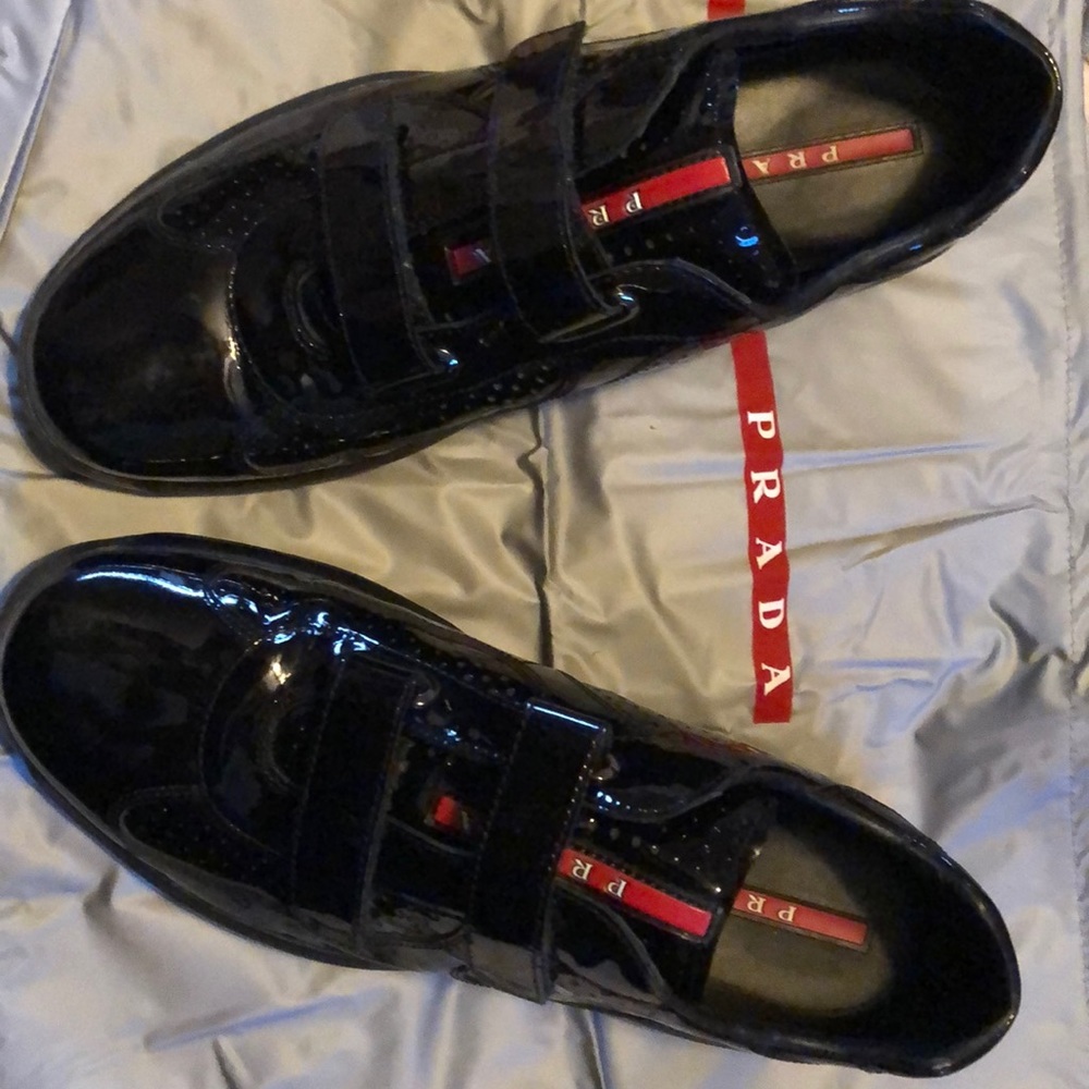 Prada sneakers. Worn once. Like new. - Picture 3 of 4